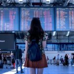 airport, transport, woman