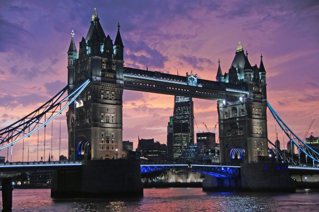 tower bridge, bridge, sunset